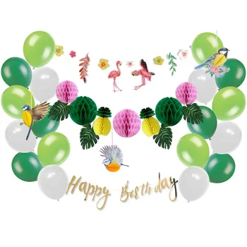 Summer Theme Birthday Party Decoration Set Flamingo Tropical Leaves Garland Honeycomb Pineapples Birds Latex Balloons
Summer Theme Birthday Party Decoration Set Flamingo Tropical Leaves Garland Honeycomb Pineapples Birds Latex Balloons