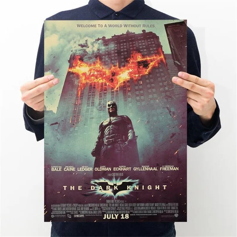 Винтажный Темный рыцарь Клоун фильм постер украшение комнаты стикер s Настенный