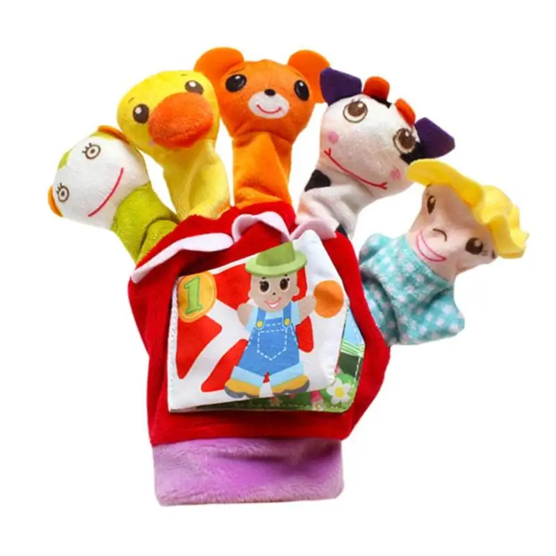 Cute Cartoon Animal Finger Doll Hand Puppets Kids Glove Plush Toys with Cloth Book Baby Early Education Comfort Toys Figure Play
Cute Cartoon Animal Finger Doll Hand Puppets Kids Glove Plush Toys with Cloth Book Baby Early Education Comfort Toys Figure Play