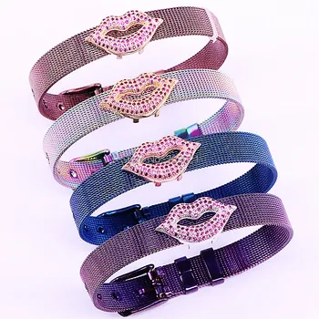 5Pcs 2019 New Arrivals Micro Pave Cz Zirconia Lip Charm Beads Unique Design Stainless Steel Watch Belt Bracelets
5Pcs 2019 New Arrivals Micro Pave Cz Zirconia Lip Charm Beads Unique Design Stainless Steel Watch Belt Bracelets