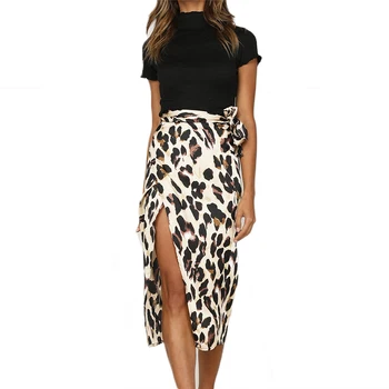 Fashion leopard print bodycon bandage skirts Fashion High waisted belted summer autumn split knee-length skirts Female Clothings
Fashion leopard print bodycon bandage skirts Fashion High waisted belted summer autumn split knee-length skirts Female Clothings