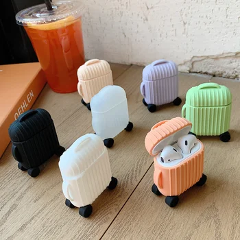 2019 NEW For Airpods protective cover luggage shape Apple Bluetooth headset silicone anti-drop soft cover storage accessories
2019 NEW For Airpods protective cover luggage shape Apple Bluetooth headset silicone anti-drop soft cover storage accessories