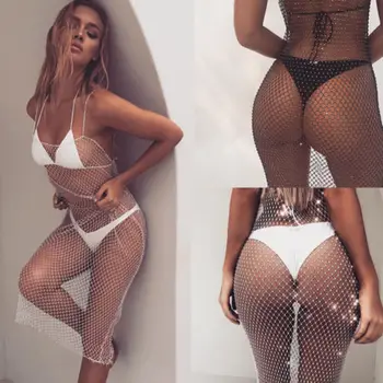 2019 Fashion Temptation New Women Sexy Crochet Hollow Out Beach Cover Up Fishnet Sarong Wrap Bikini Handmade Long Smock
2019 Fashion Temptation New Women Sexy Crochet Hollow Out Beach Cover Up Fishnet Sarong Wrap Bikini Handmade Long Smock