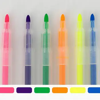 Wholesale 1200pcs/lots 6 Color Water-based Student color mark Streak marking double head fluorescence Multicolor Fluorescent pen
Wholesale 1200pcs/lots 6 Color Water-based Student color mark Streak marking double head fluorescence Multicolor Fluorescent pen