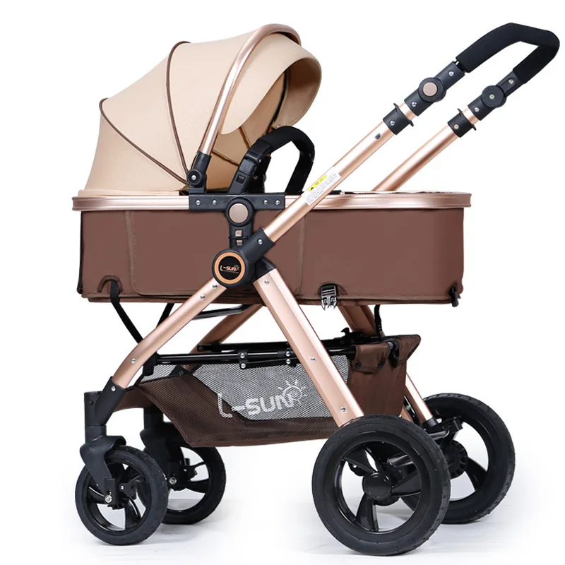 

Two-way pushing high landscape can sit reclining stroller folding two-way four-wheeled children umbrella baby stroller