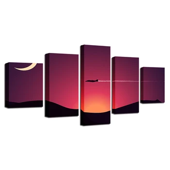 Modern HD 5 Pieces Mountain Moon And Aircraft Sunset Landscape Modular Canvas Painting Living Room Wall Decor Shipped 24 Hour
Modern HD 5 Pieces Mountain Moon And Aircraft Sunset Landscape Modular Canvas Painting Living Room Wall Decor Shipped 24 Hour