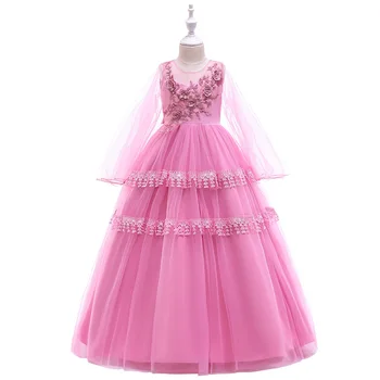 LP-216 New Fashion long-sleeved Long dress Girl flower nailed pearl layered Dress trumpet sleeved princess wedding
LP-216 New Fashion long-sleeved Long dress Girl flower nailed pearl layered Dress trumpet sleeved princess wedding