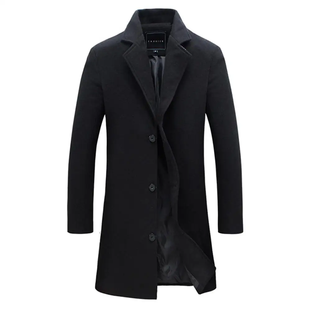 2019 Fashion Men's Wool Coat Winter Warm Solid Color Long Trench Jacket Male Single Breasted Business Casual Overcoat Parka
2019 Fashion Men's Wool Coat Winter Warm Solid Color Long Trench Jacket Male Single Breasted Business Casual Overcoat Parka