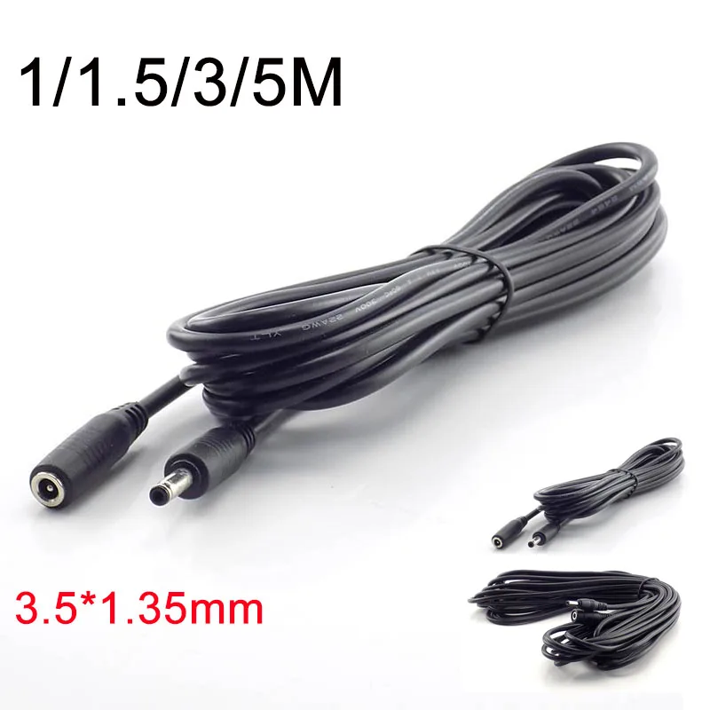 1/3/5M 5V DC Male Female cable wire Cord Camera Adapter extend Connector Power Extension Cable for CCTV Security 3.5x1.35mm
1/3/5M 5V DC Male Female cable wire Cord Camera Adapter extend Connector Power Extension Cable for CCTV Security 3.5x1.35mm