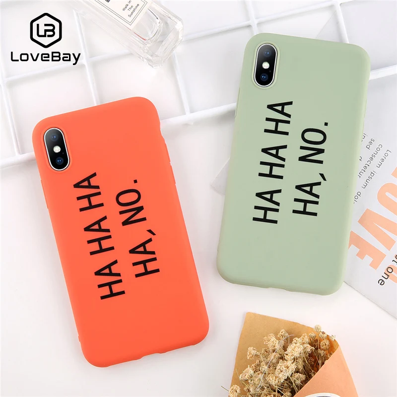 Lovebay Phone Case For iPhone 6 6s 7 8 Plus X XR XS Max Fashion Cute Cartoon Letter HA HA HA NO Soft TPU For iPhone X Phone Case
Lovebay Phone Case For iPhone 6 6s 7 8 Plus X XR XS Max Fashion Cute Cartoon Letter HA HA HA NO Soft TPU For iPhone X Phone Case