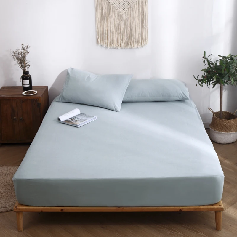 New Solid Color Light Blue Fitted Sheet 100% Cotton Adult Bed Linings Modern Style 120x200 150x200 180x200 1PCS
New Solid Color Light Blue Fitted Sheet 100% Cotton Adult Bed Linings Modern Style 120x200 150x200 180x200 1PCS