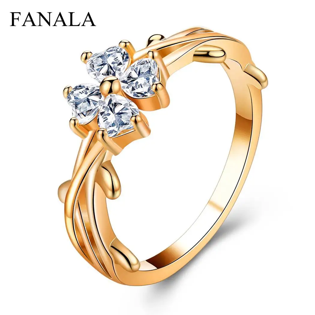 Rose Golden Silver Color Rings for Women Charm Crystal Party Wedding Ring Princess Luxury Fashion Jewelry Gift Four-leaf Clover
Rose Golden Silver Color Rings for Women Charm Crystal Party Wedding Ring Princess Luxury Fashion Jewelry Gift Four-leaf Clover