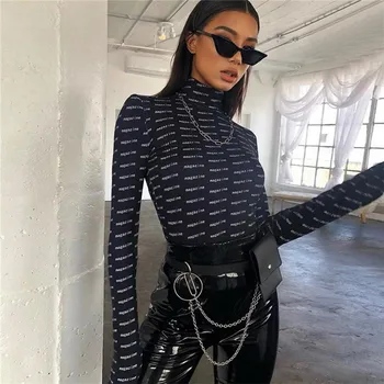 New Women Bodysuit Fashion Turtleneck Slim Letter Printing Bodysuits Women 2019 New Club Party
New Women Bodysuit Fashion Turtleneck Slim Letter Printing Bodysuits Women 2019 New Club Party