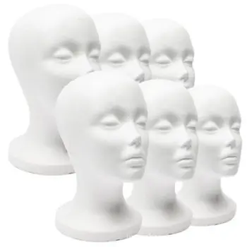 Female Styrofoam Mannequin Wig Glasses Hat Display Stand Popular Foam Head Model Storage Holders White 1PC
Female Styrofoam Mannequin Wig Glasses Hat Display Stand Popular Foam Head Model Storage Holders White 1PC