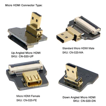 Jimier CYFPV Micro HDMI Type-D Male Connector Standard Straight for FPV HDTV Multicopter Aerial Photography UP Angled
Jimier CYFPV Micro HDMI Type-D Male Connector Standard Straight for FPV HDTV Multicopter Aerial Photography UP Angled