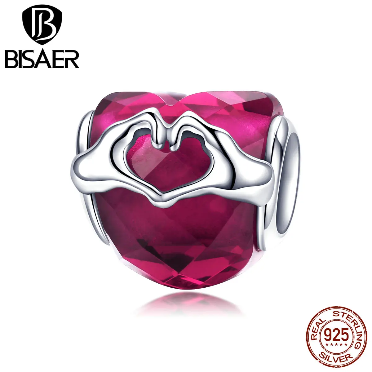 BISAER Charm 925 Sterling Silver Bracelets Beads Love Tokens Love Hand Heart CZ Beads Jewelry Making GirlFriend Gift GXC1024
BISAER Charm 925 Sterling Silver Bracelets Beads Love Tokens Love Hand Heart CZ Beads Jewelry Making GirlFriend Gift GXC1024