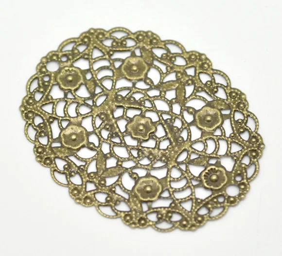 Lovely Antique Bronze Filigree Flower Wraps Connectors 5x4cm(2"x1-5/8"), sold per lot of 30 (B16291)
Lovely Antique Bronze Filigree Flower Wraps Connectors 5x4cm(2"x1-5/8"), sold per lot of 30 (B16291)