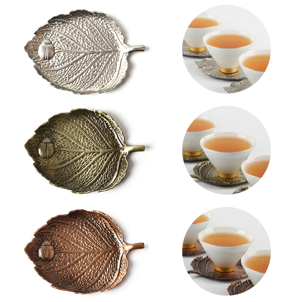 1 pc Zinc Alloy Teacup Coaster Cup Mat Trays for Kung Fu Tea Fittings Ladybug Leaf Insulation Pad Saucer
1 pc Zinc Alloy Teacup Coaster Cup Mat Trays for Kung Fu Tea Fittings Ladybug Leaf Insulation Pad Saucer