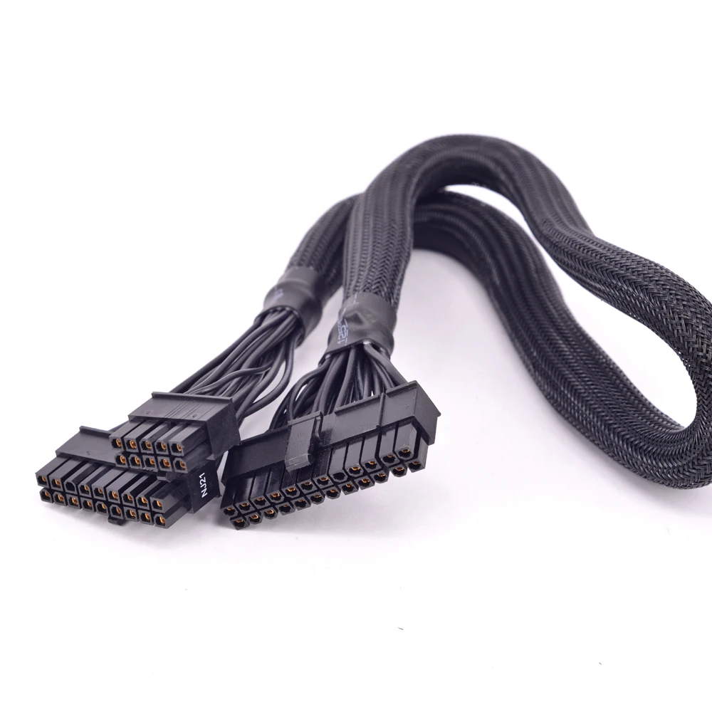 

24Pin ATX Power Supply Cable 18+10Pin to 20+4 Pin Sleeved for Seasonic M12II EVO 850 750 620 520 W PSU Modular