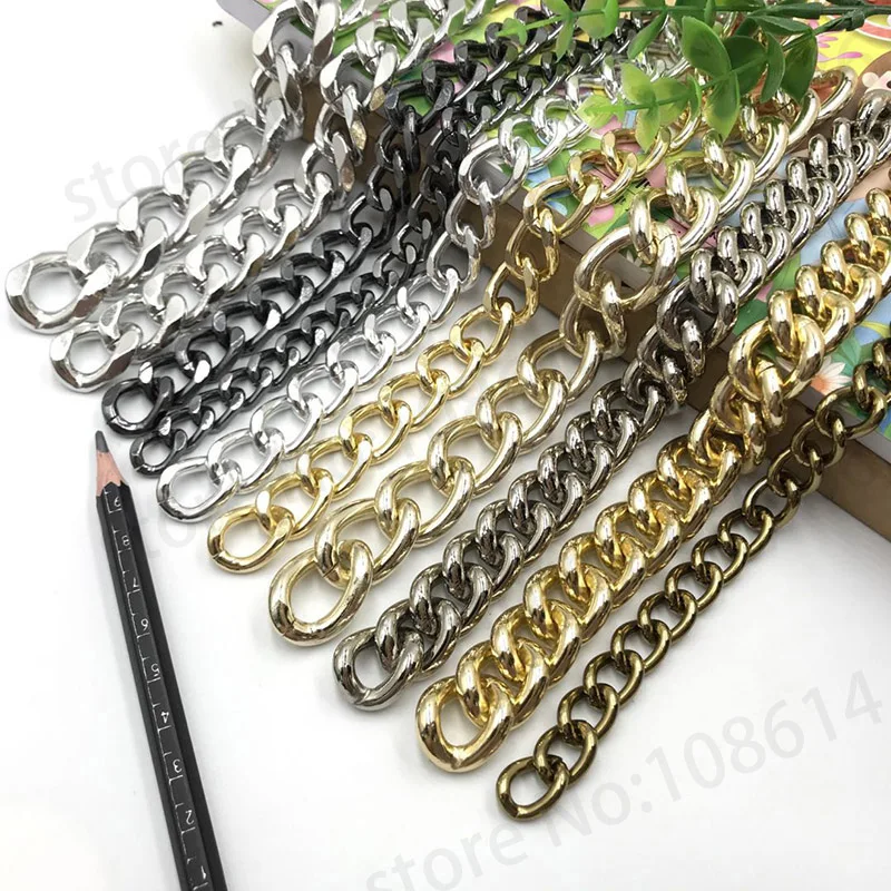 one meter DIY chain for leather metal pblate decorate chain aluminous chain rustless chain for performance garment opened
one meter DIY chain for leather metal pblate decorate chain aluminous chain rustless chain for performance garment opened