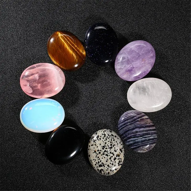 AUGKUN Ring Crafts Oval Natural Agate Jade Cabochon Jewelry Accessories Natural Stone Bead Rosequartz Findings Gemstone Decor
AUGKUN Ring Crafts Oval Natural Agate Jade Cabochon Jewelry Accessories Natural Stone Bead Rosequartz Findings Gemstone Decor