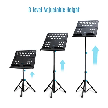 Foldable Music Sheet Tripod Stand Metal Music Stand Holder Shelf Kit 3-Level Adjustable Height with Carry Bag Black Guitar Parts
Foldable Music Sheet Tripod Stand Metal Music Stand Holder Shelf Kit 3-Level Adjustable Height with Carry Bag Black Guitar Parts