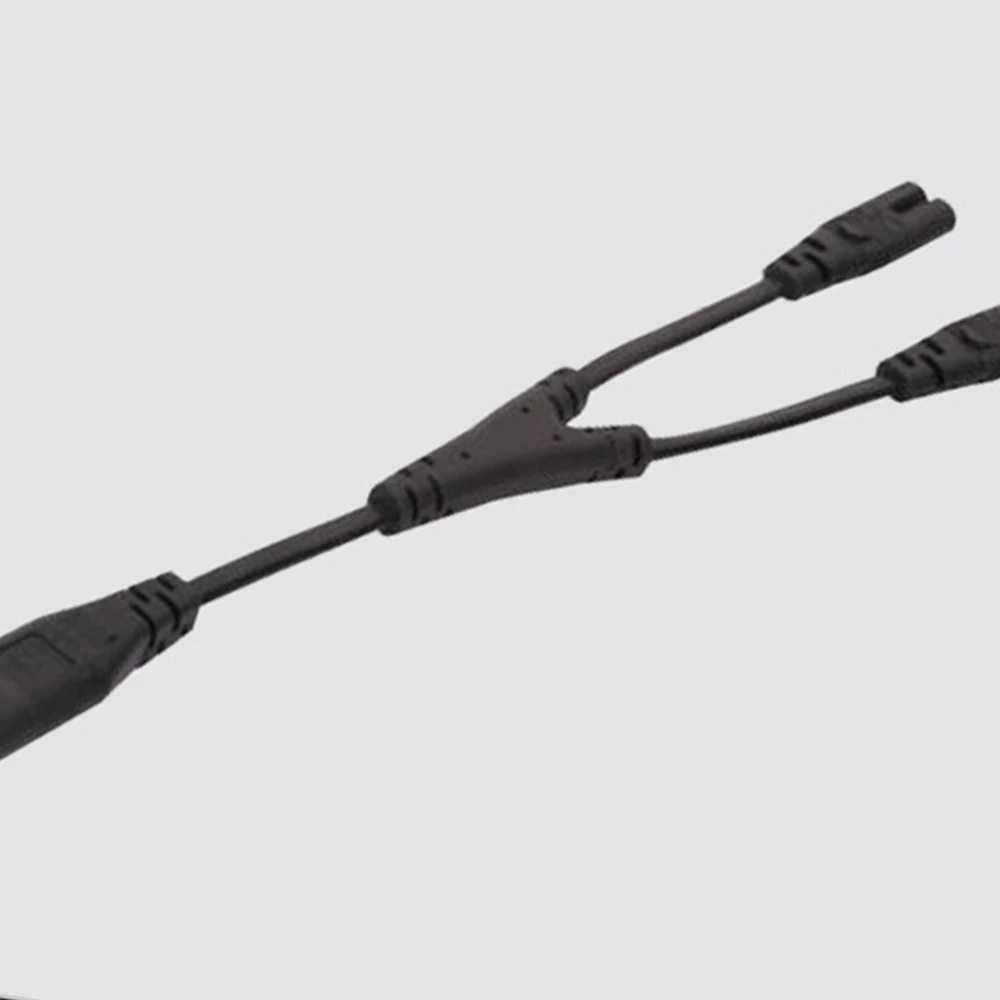 IEC320 C8 to 2X C7 Split Power Cord IEC Figure 8 Male to 2 Female Power extension Cable
IEC320 C8 to 2X C7 Split Power Cord IEC Figure 8 Male to 2 Female Power extension Cable