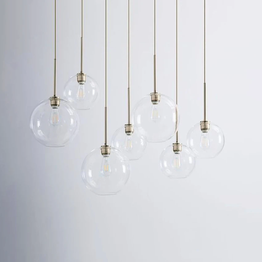 Nordic LED Pendant Light Transparent Silver Gold Glass Ball Hanging Lamps Hanglamp Kitchen Fixtures Dining Living Room Luminaire
Nordic LED Pendant Light Transparent Silver Gold Glass Ball Hanging Lamps Hanglamp Kitchen Fixtures Dining Living Room Luminaire