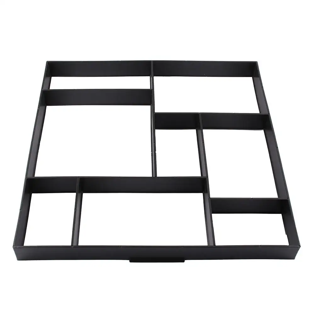 8 Grid PP Stone Path Patio Cement Mold Black DIY Paving Plastic Mould Home Garden Floor Road Concrete Stepping Driveway Decor | Дом и сад