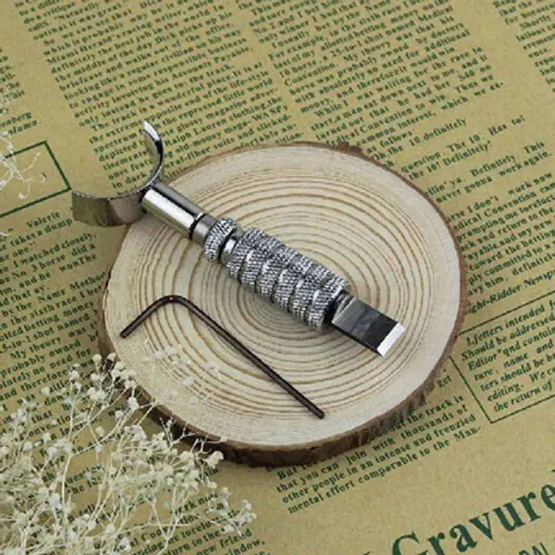 DIY Handmade Adjustable Swivel Leather Tools Silver Copper Rotating Carving Knife Blade Sewing Leatherworking Tools Accessory
DIY Handmade Adjustable Swivel Leather Tools Silver Copper Rotating Carving Knife Blade Sewing Leatherworking Tools Accessory