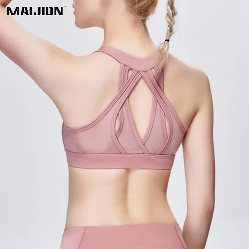 MAIJION Cross Straps Sport Bra Padded Women Shockproof Elastic Fitness Tops Ladies Push Up Bra For Gym Soft Breathable Yoga Vest
MAIJION Cross Straps Sport Bra Padded Women Shockproof Elastic Fitness Tops Ladies Push Up Bra For Gym Soft Breathable Yoga Vest