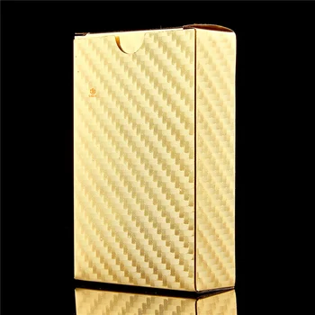 

Quality Waterproof PVC Mosaic Plastic Gold Foil Playing Card Local Tyrants 24k Gold Plated Poker Magic Board Game Card