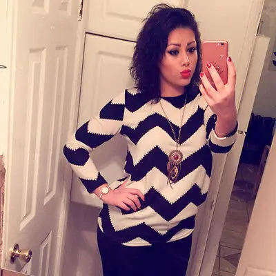 New Fashion Women's Long Sleeve Tops Lady Casual Shirt Vintage Blouse Black and white water ripple long sleeve
New Fashion Women's Long Sleeve Tops Lady Casual Shirt Vintage Blouse Black and white water ripple long sleeve
