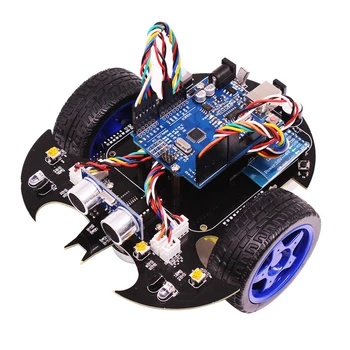 Bat Smart Robot Car Project Complete Starter Kit with Tutorial Learning Educational Electronic Toy for Arduino(R3 Mainboard)
Bat Smart Robot Car Project Complete Starter Kit with Tutorial Learning Educational Electronic Toy for Arduino(R3 Mainboard)