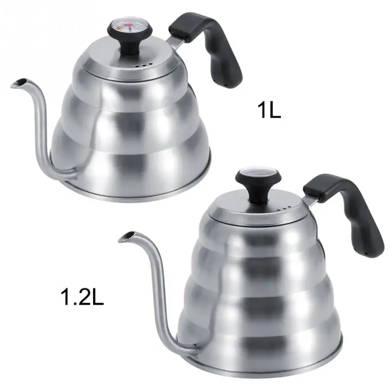 Stainless Steel Coffee Tea Pot Pouring Drip Kettle with Gooseneck and Built-in Creative Thermometer Gooseneck Drip Kettle
Stainless Steel Coffee Tea Pot Pouring Drip Kettle with Gooseneck and Built-in Creative Thermometer Gooseneck Drip Kettle