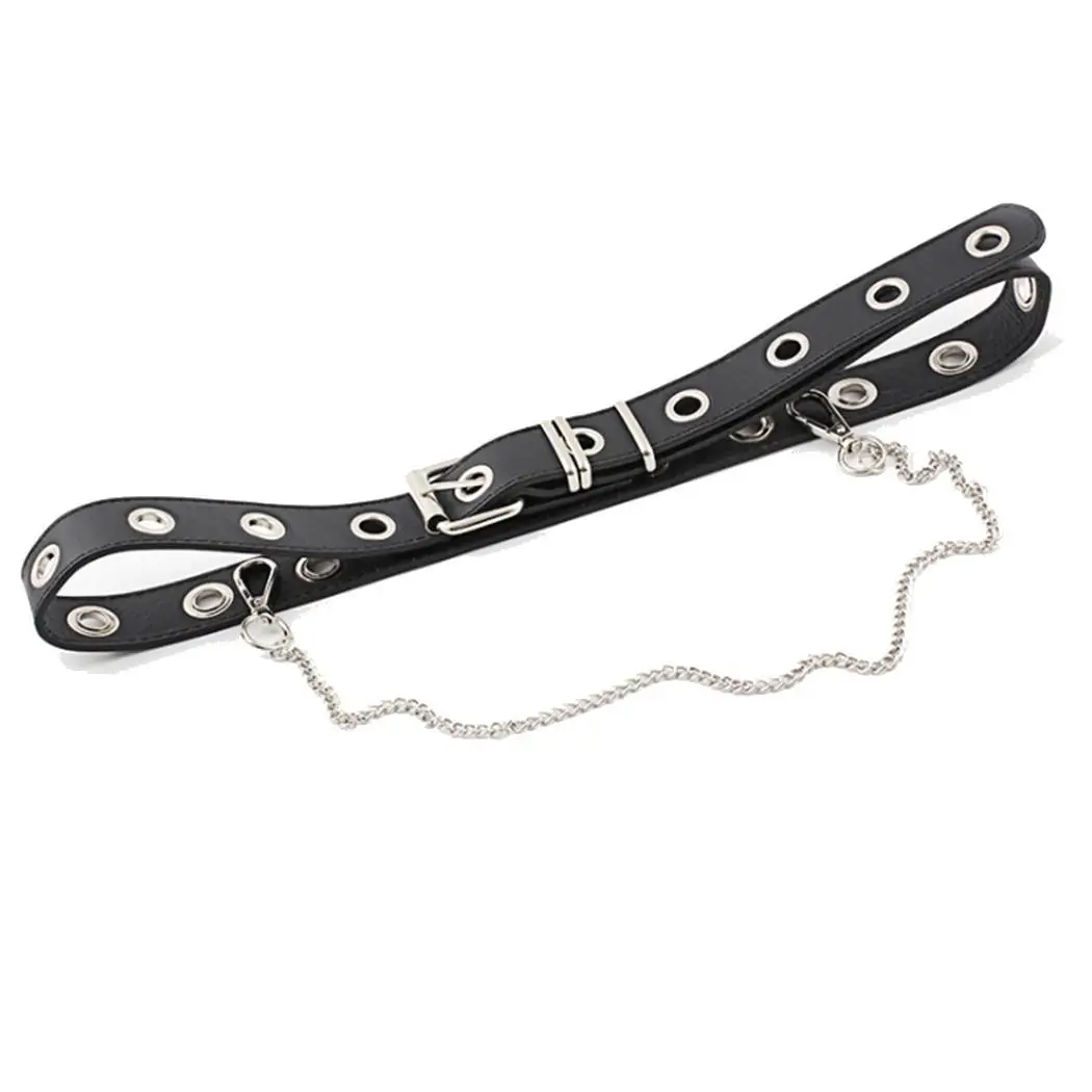 None Women Casual Punk Style Belt with Link Chain Adjustable Leather Waist Solid Belt Suitable for any adult women
None Women Casual Punk Style Belt with Link Chain Adjustable Leather Waist Solid Belt Suitable for any adult women