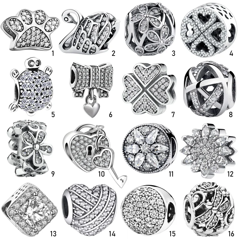Fashion Authentic Clear CZ 925 Silver Charm Pendant Bead Fit Original Pandora Charms Bracelets Chain Bangle Necklace DIY Gift
Fashion Authentic Clear CZ 925 Silver Charm Pendant Bead Fit Original Pandora Charms Bracelets Chain Bangle Necklace DIY Gift