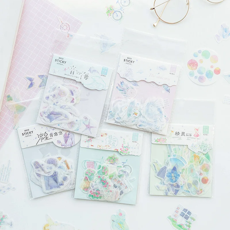 40Pcs/Pack Cute Flower Unicorn Stickers Kawaii Fairy Adhesive Stickers For Children DIY Diary Decoration Scrapbooking Supplies
40Pcs/Pack Cute Flower Unicorn Stickers Kawaii Fairy Adhesive Stickers For Children DIY Diary Decoration Scrapbooking Supplies