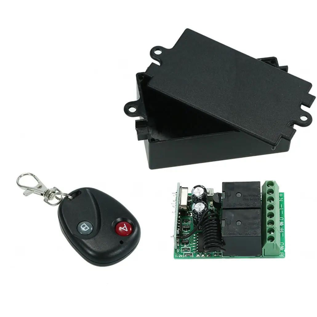 Wireless Remote Control Switch RF 433Mhz AC 220V 2CH Relay Receiver Module and Learning Code Transmitter Remote Control
Wireless Remote Control Switch RF 433Mhz AC 220V 2CH Relay Receiver Module and Learning Code Transmitter Remote Control