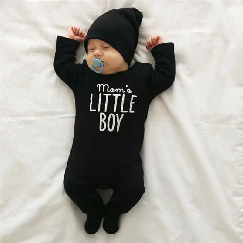 baby boy black romper