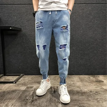 Summer New Jeans Men Fashion Wash Solid Color Tear Hole Casual Denim Pants Man Streetwear Hip Hop Loose Trousers Male Clothes
Summer New Jeans Men Fashion Wash Solid Color Tear Hole Casual Denim Pants Man Streetwear Hip Hop Loose Trousers Male Clothes