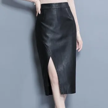 PU Faux Leather Long Skirt For Women Autumn Winter Ladies Elegant Vintage Black Sexy Bodycon Pencil Skirt Femme Plus Size 4XL
PU Faux Leather Long Skirt For Women Autumn Winter Ladies Elegant Vintage Black Sexy Bodycon Pencil Skirt Femme Plus Size 4XL