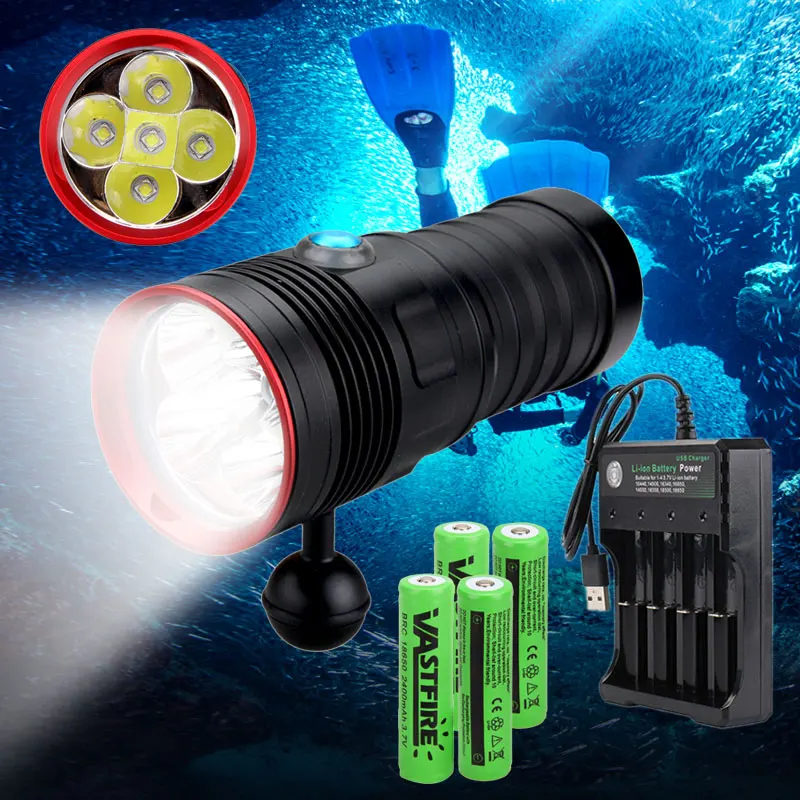 Underwater 200m L2 LED Diving Flashlight Photography Video Camera Tactical Flashlight White LED Lanterna Torch Build-in Battery
Underwater 200m L2 LED Diving Flashlight Photography Video Camera Tactical Flashlight White LED Lanterna Torch Build-in Battery