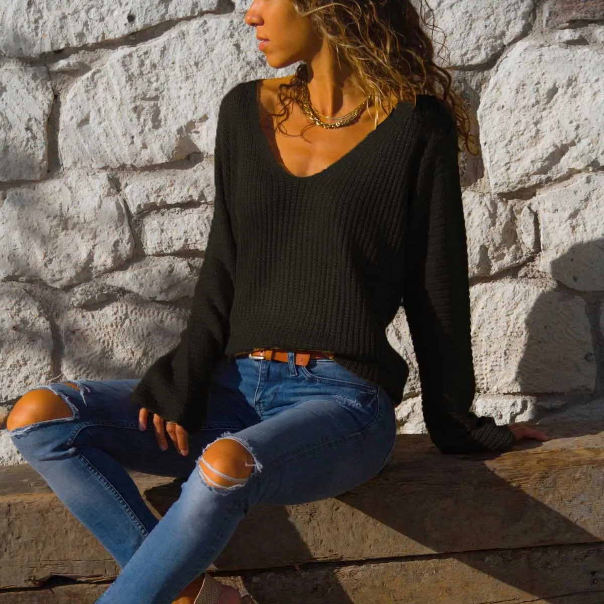 Women Jersey Sexy Spring Sweaters Pullover Pullovers Women Loose Knitting Warm Jumper Top
Women Jersey Sexy Spring Sweaters Pullover Pullovers Women Loose Knitting Warm Jumper Top