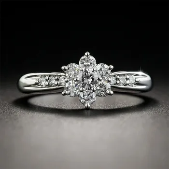 Huitan Floral Ring with White Clear CZ Prong Setting Silver Plated Engagement Wedding Anniversary Rings for Women Wholesale
Huitan Floral Ring with White Clear CZ Prong Setting Silver Plated Engagement Wedding Anniversary Rings for Women Wholesale