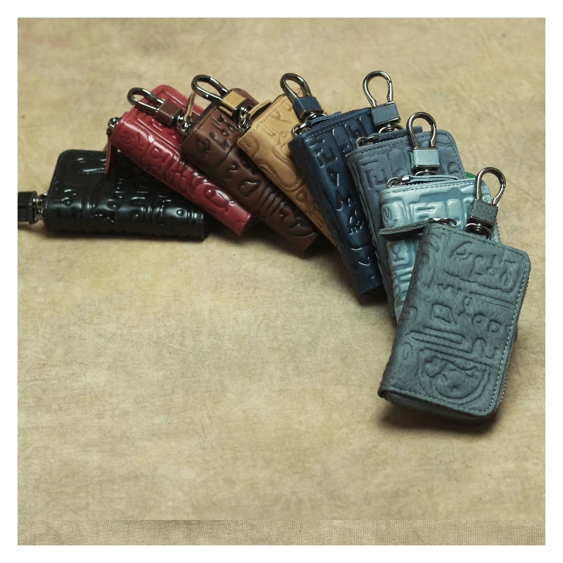 First Layer Leather Key Bag Leather Card Bag Car Key Bag Coin Purse Pictographic Animal Text Zipper Men And Women Bag
First Layer Leather Key Bag Leather Card Bag Car Key Bag Coin Purse Pictographic Animal Text Zipper Men And Women Bag