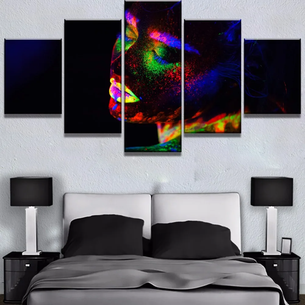 5 Piece Canvas Art Fluorescent Beautiful Girl Modern Decorative Paintings on Canvas Wall Art for Home Decorations Wall Decor
5 Piece Canvas Art Fluorescent Beautiful Girl Modern Decorative Paintings on Canvas Wall Art for Home Decorations Wall Decor