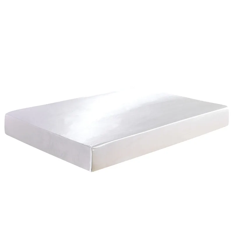 Satin Silk Fitted Sheet 1PC Solid Color Mattress Protector 8 Size Elastic Band Drap Housse de Matela Single Twin Full Queen King
Satin Silk Fitted Sheet 1PC Solid Color Mattress Protector 8 Size Elastic Band Drap Housse de Matela Single Twin Full Queen King