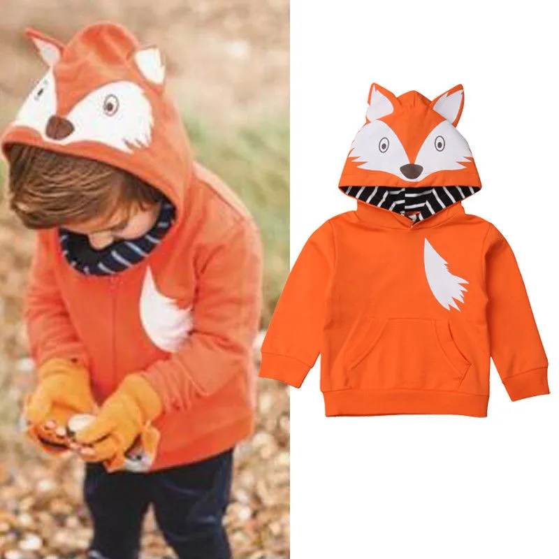 Toddler Children Hooded Tops Kids Baby Boys Girls Fox Hoodies Autumn Cartoon Sweatshirt Spring Outerwear Pocket Hoodies
Toddler Children Hooded Tops Kids Baby Boys Girls Fox Hoodies Autumn Cartoon Sweatshirt Spring Outerwear Pocket Hoodies