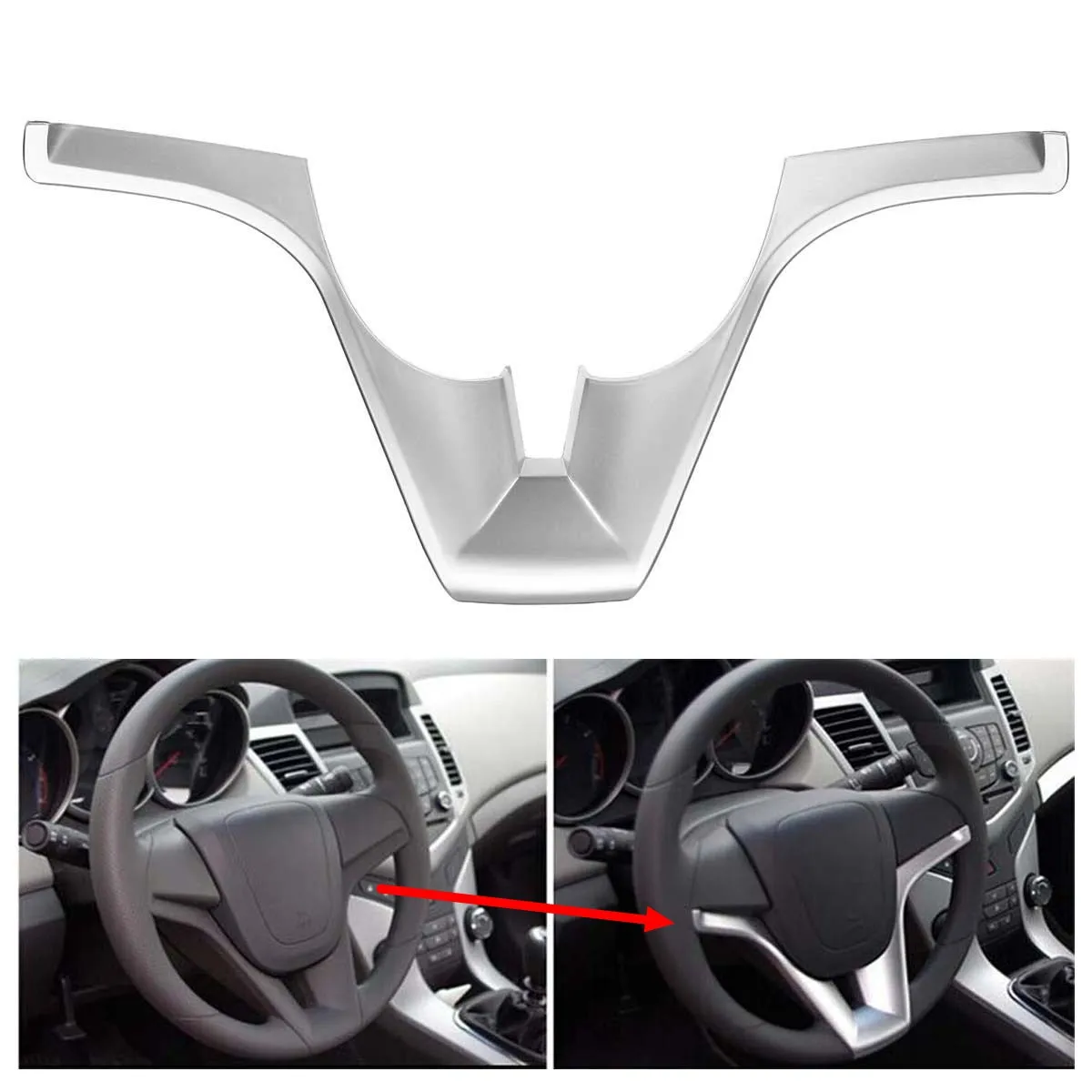 For Chevrolet For Cruze Sedan Hatchback 2011 2012 2013 2014 Car Steering Wheel Trim Cover Sticker Chrome Sticker Accessories
For Chevrolet For Cruze Sedan Hatchback 2011 2012 2013 2014 Car Steering Wheel Trim Cover Sticker Chrome Sticker Accessories